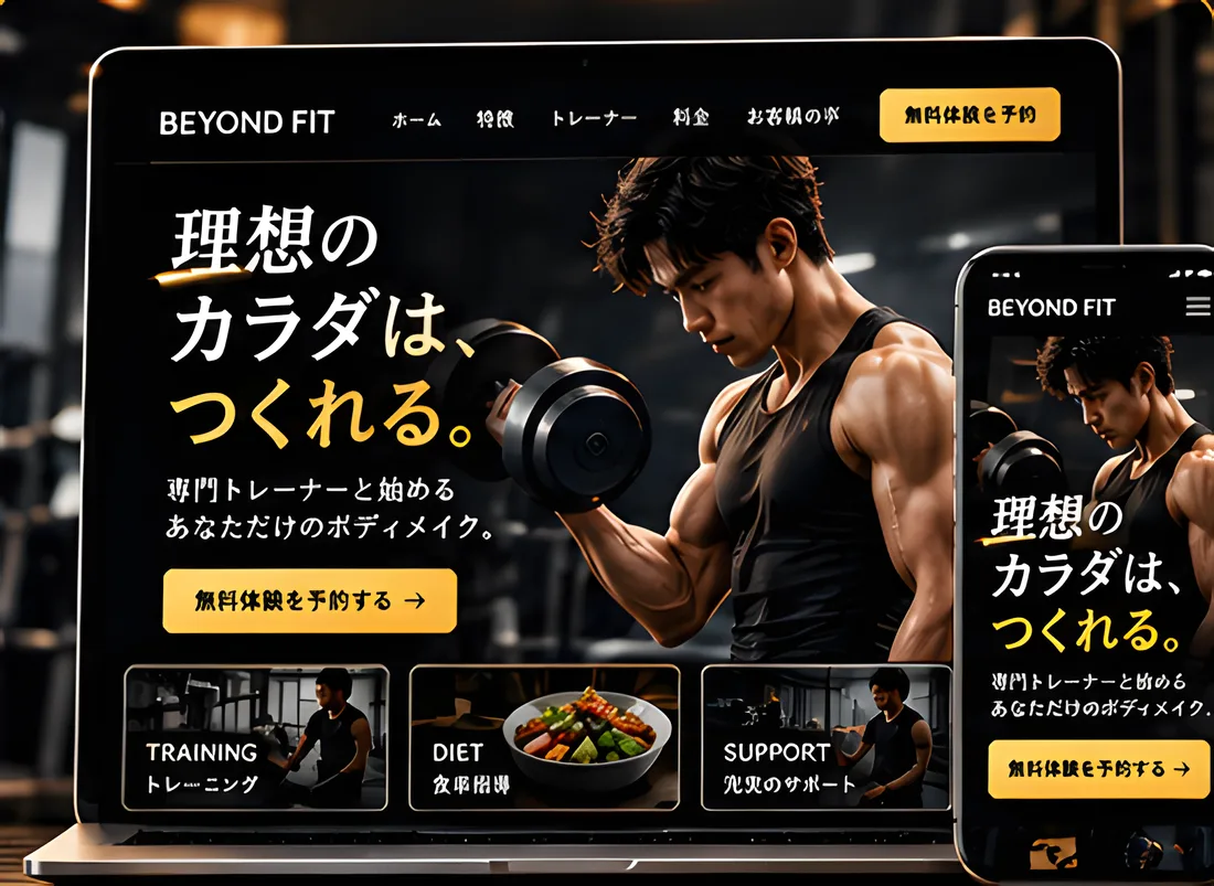 パーソナルジムのデザイン案の例