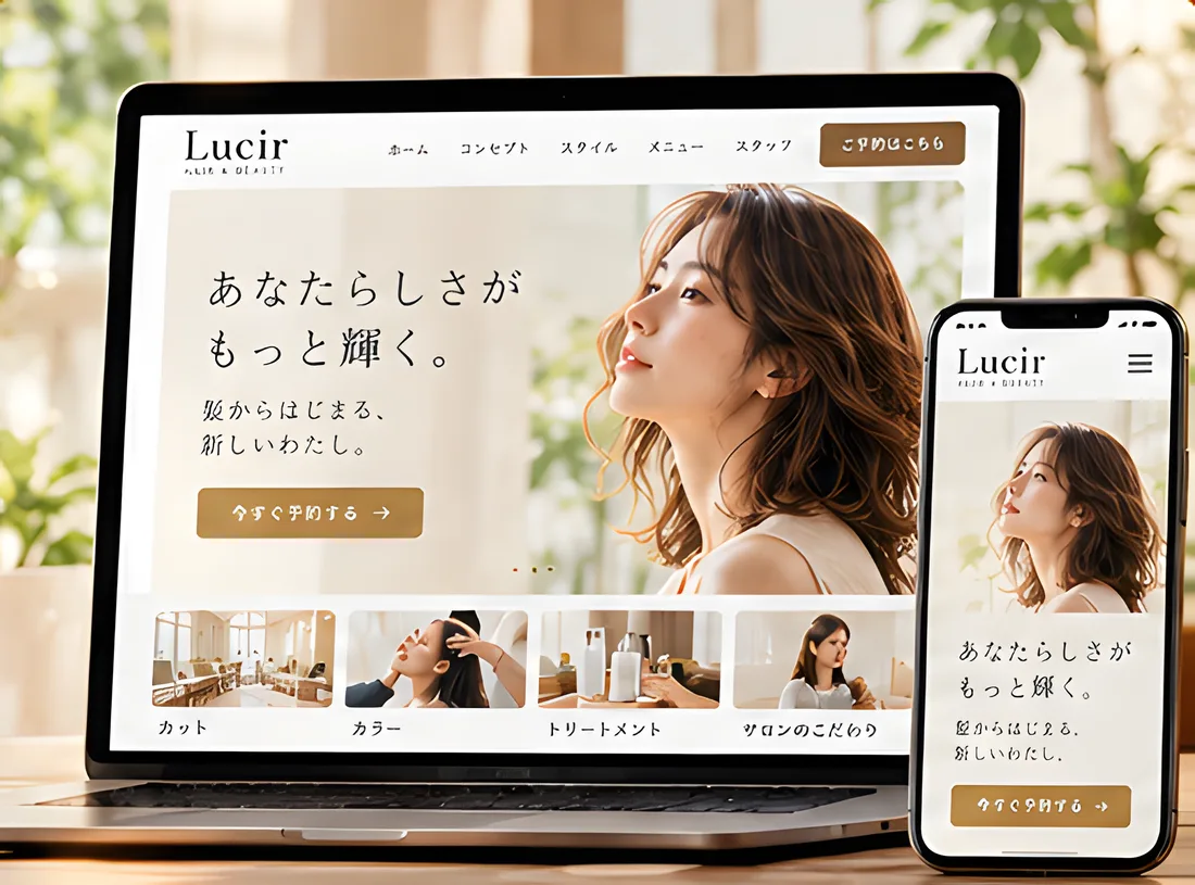美容室のデザイン案の例